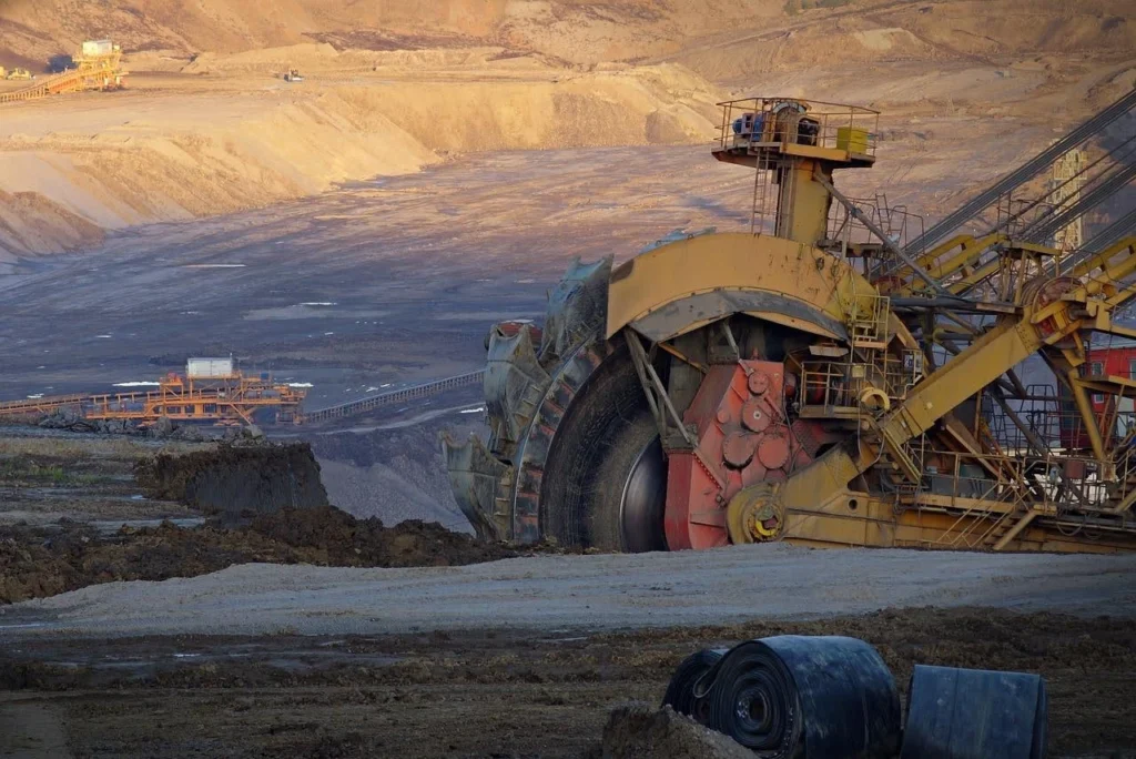 bucket wheel excavator powered by diesel fuel