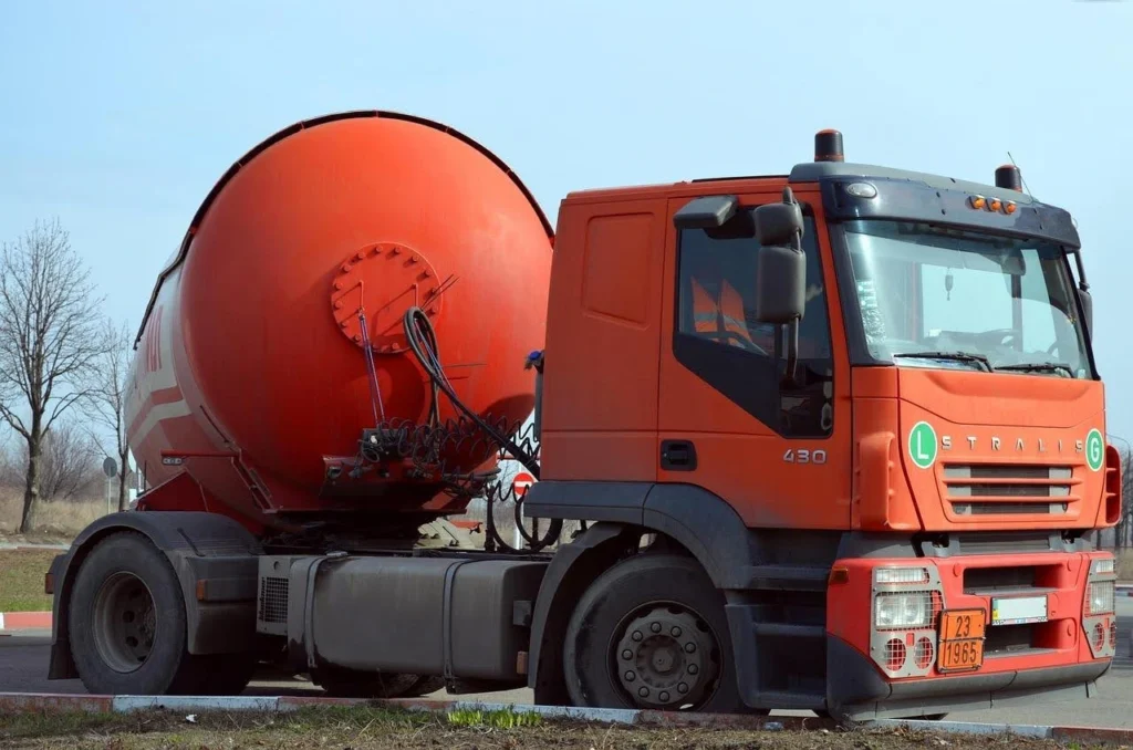 fuel tanker truck parked outdoors