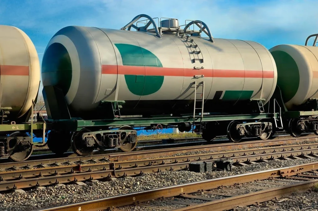 Fuel tanker train for wholesale gasoline prices vs retail.