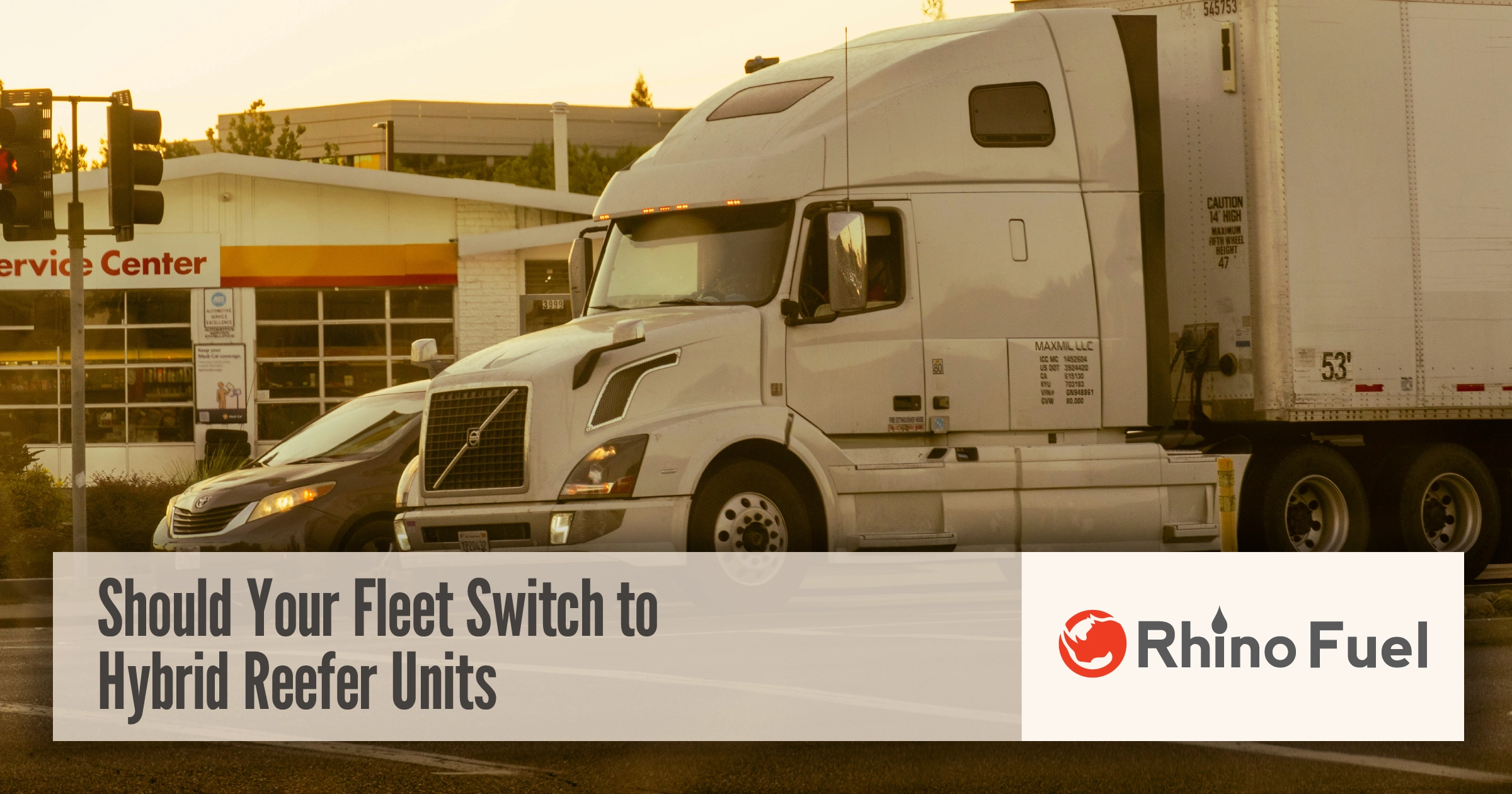Hybrid reefer units powering a refrigerated truck for efficient cold chain fleet operations.