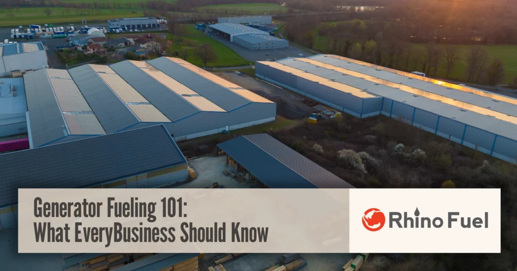 RF-Social-Link-Generator Fueling 101 What Every Business Should Know2x - Rhino Fuel Industrial facility with generators highlighting generator fueling for business operations
