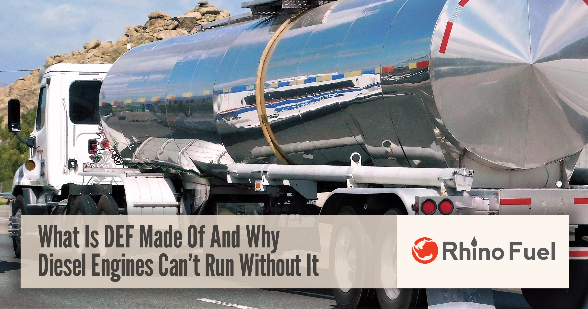 Diesel tanker truck illustrating what is DEF made of and why diesel engines rely on diesel exhaust fluid for emissions control.