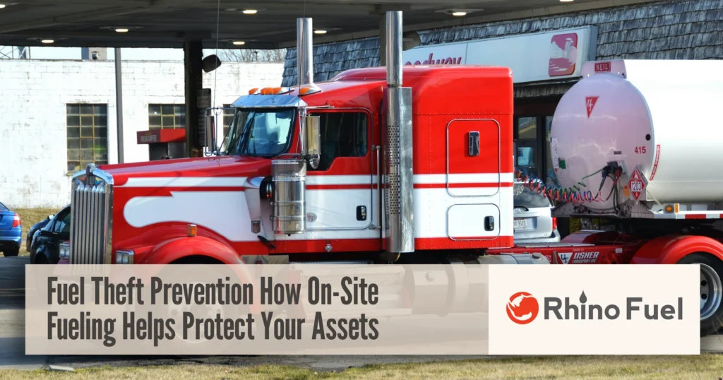 Fuel theft prevention using on site fueling for fleet trucks at fuel station