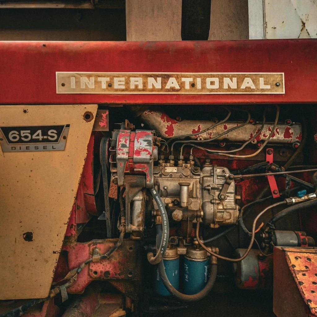 diesel-fuel-for-farm-use-tractor-engine - Rhino Fuel Close up of tractor diesel engine powered by diesel fuel for farm use.
