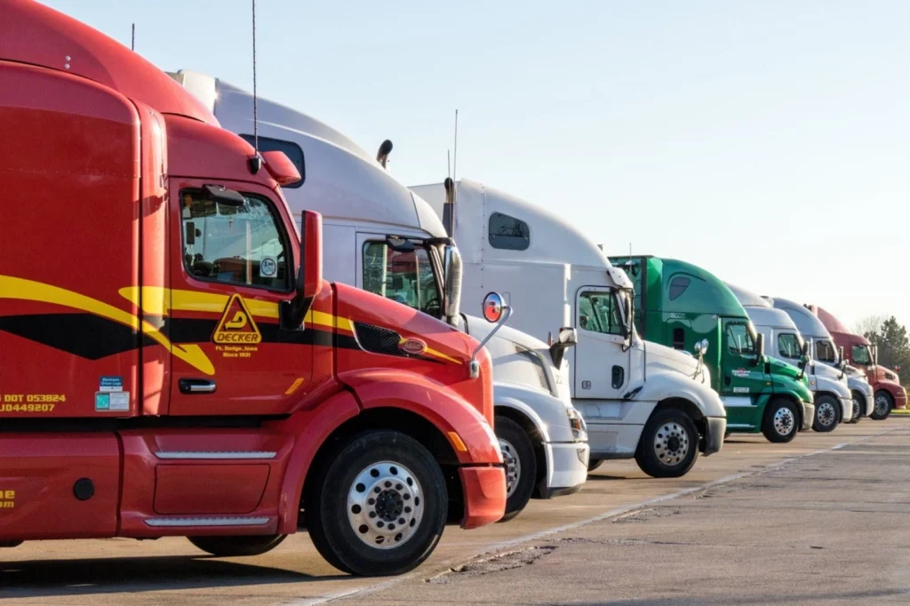 fleet-fuel-optimization-commercial-truck-fleet - Rhino Fuel Commercial truck fleet supporting fleet fuel optimization.
