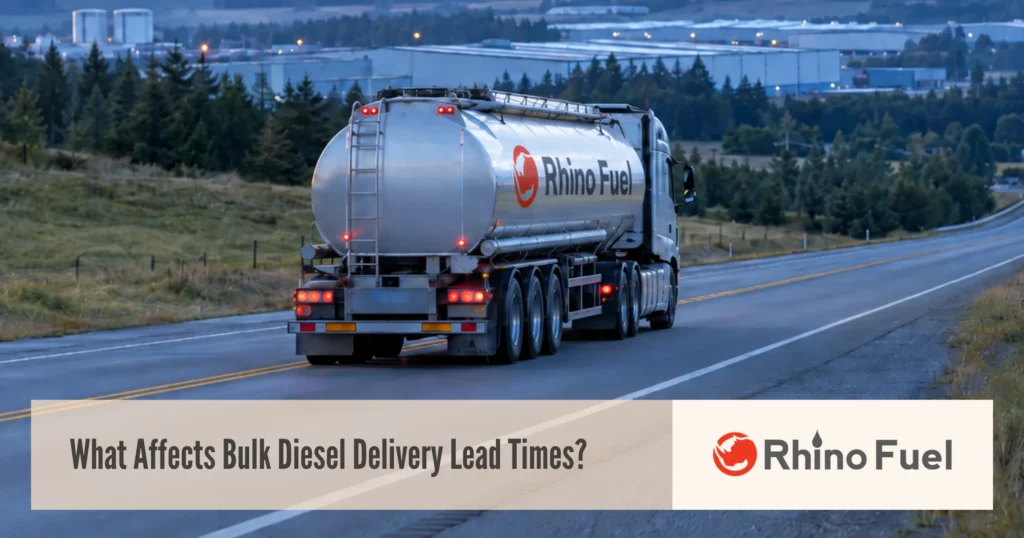 RF-Social-Share-Image-16x9-What Affects Bulk Diesel Delivery Lead Times_ - Rhino Fuel