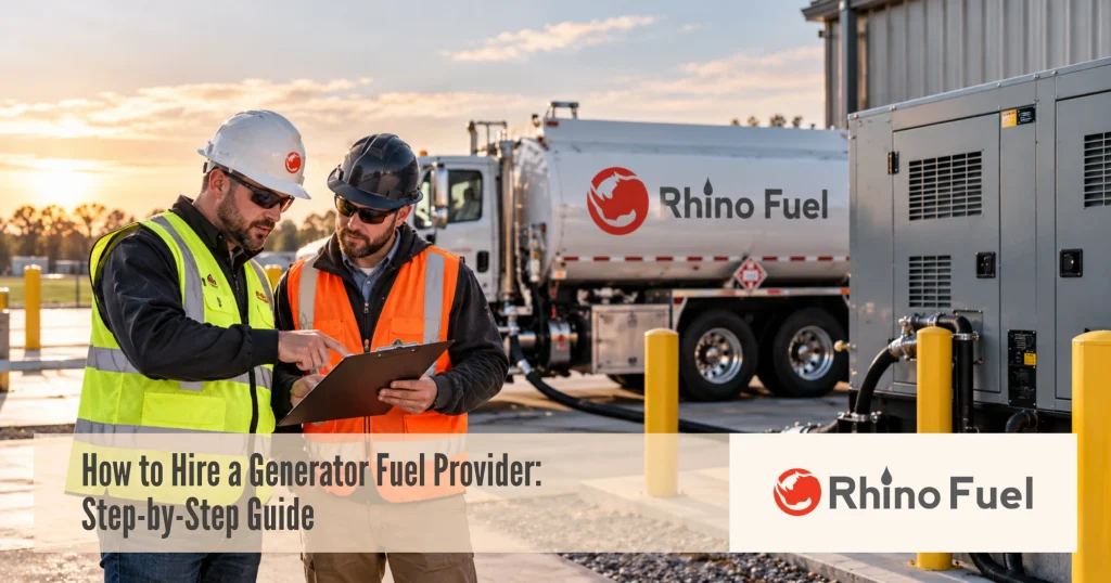 RF-Social-Share-Image-16x9-How to Hire a Generator Fuel Provider_ Step-by-Step Guide - Rhino Fuel